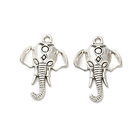 Сплавочные подвески тибетского стиля, без свинца и без кадмия, Слон прелести