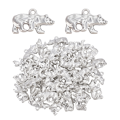 40 шт. Подвески из сплава в тибетском стиле, без кадмия, без никеля и без свинца, медведь