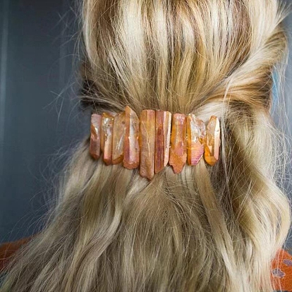 Natural Quartz Hair Barrettes