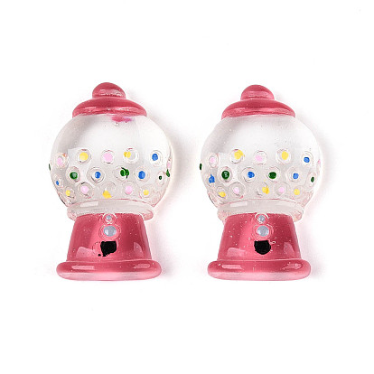 Кабошоны из смолы, снежный шар, 31x16.5~17x7.5~8 мм