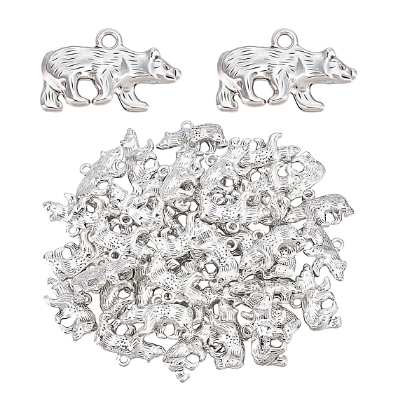 40 шт. Подвески из сплава в тибетском стиле, без кадмия, без никеля и без свинца, медведь