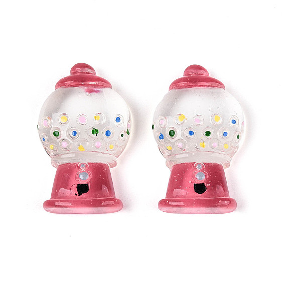 Кабошоны из смолы, снежный шар, 31x16.5~17x7.5~8 мм