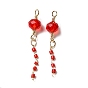 Glass Pendants, with Real 18K Gold Plated Brass Loop, Faceted Round Charm