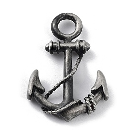 Tibetan Style Alloy Pendant, Frosted, Anchor Charm
