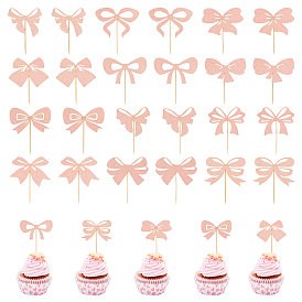 5 бумажные пакеты с бантами украшения для торта, торт вставки карты