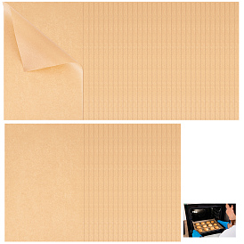 Double Silicone Coating Baking Paper, Oil Proof Parchment Paper Sheets, for Steaming Cooking Bread Cake & Wrapping Foods, Rectangle