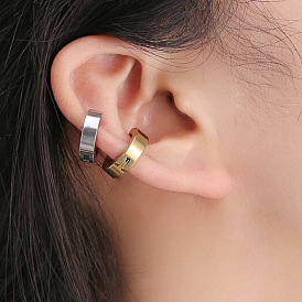 Fashion Titanium Steel Ear Clip for Men and Women, Non-Pierced Ear Cuff Earrings