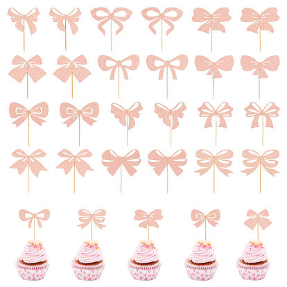 5 бумажные пакеты с бантами украшения для торта, торт вставки карты