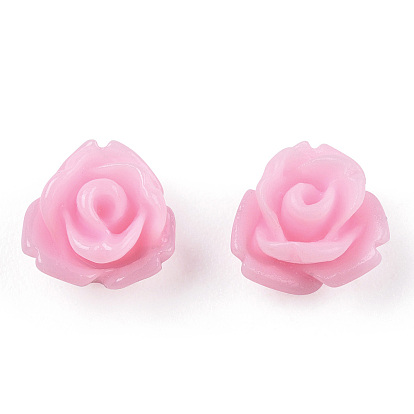 Cabochons en résine opaque, fleur