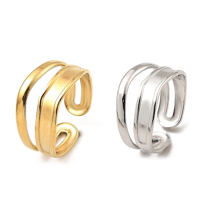 304 открытые манжеты из нержавеющей стали, двойные линии