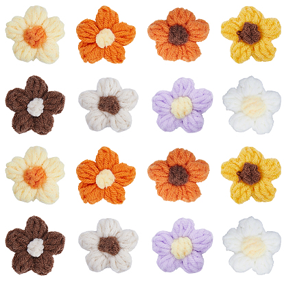 48 шт. 8 цвета хлопковые украшения ручной работы, цветок