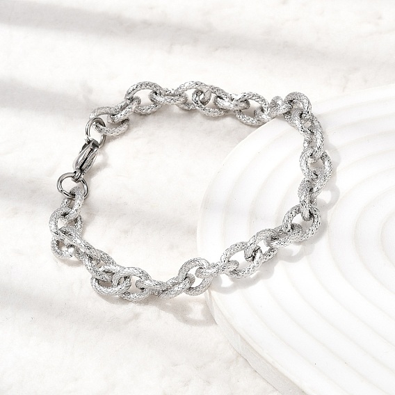 201 трос из нержавеющей стали цепи браслеты, овальные