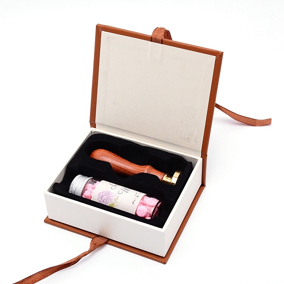 Набор сургучной печати, с латунной головкой и ручкой, воск, для пригласительных открыток письмо конверт, ретро подарочная коробка