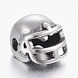 304 Stainless Steel Beads, Football Helmet