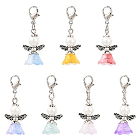 Ангел стеклянный кулон украшение, Сплав с застежками когтя омара