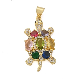 Черепаха латунные микро проложить кубического циркония подвески, долговечный, без свинца и без кадмия