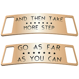 2шт изогнутый прямоугольник 304 пустые штампованные звенья из нержавеющей стали