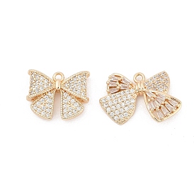 Латунные микро проложить кубического циркония подвески, бантом прелести
