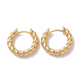 Twist Rings Brass Hoop Earrings for Women