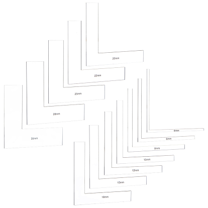 1 набор акриловых позиционирующих деталей, помощники по углам карт, для прецизионной штамповки, изготовление открыток из бумаги, скрапбукинга, l-образный