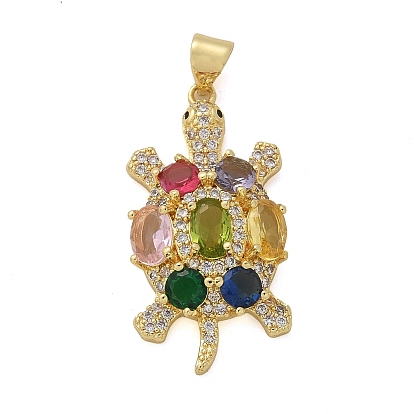 Черепаха латунные микро проложить кубического циркония подвески, долговечный, без свинца и без кадмия