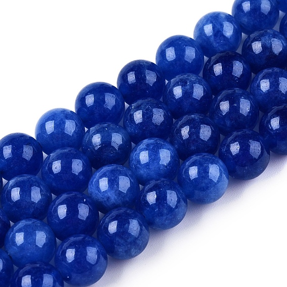 Природного кварца нитей бисера, окрашенная и подогревом, Имитация кианита, круглые