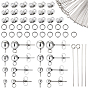 Наборы для изготовления ювелирных изделий своими руками, включая 202 застежки для сережек-гвоздиков из нержавеющей стали, 304 Гайки, штифты и соединительные кольца из нержавеющей стали