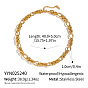 304 Stainless Steel Twisted Knot Link Chain Necklaces for Women