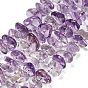 Природный аметист нитей бисера, самородки, с бисером