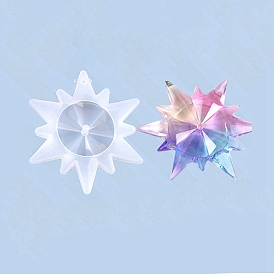 Christmas Snowflake Silicone Pendant Molds, Resin Casting Molds, For UV Resin, Epoxy Resin Jewelry Making