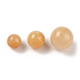 Natural Topaz Jade No Hole Sphere Beads, Round