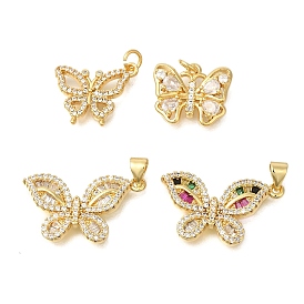 Стойка металлическая латунная микропрофилированная кубическая циркония подвески, долговечный, без свинца и без кадмия, реальный 18 k позолоченный, бабочки прелести, с целью перехода в кольце