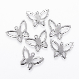 201 Stainless Steel Charms, Butterfly