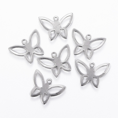 201 Stainless Steel Charms, Butterfly