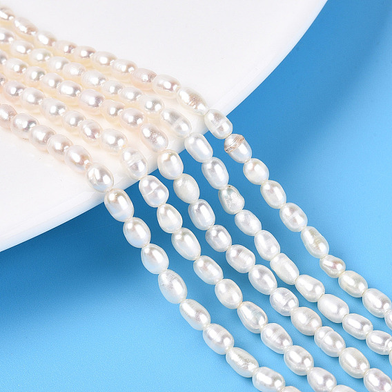 Нити из натурального культивированного пресноводного жемчуга, рис, класса AB