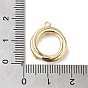 Brass Micro Pave Cubic Zirconia Pendants, Ring
