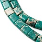 Synthetic Imperial Jasper Beads Strands, 2-Hole, Rectangle
