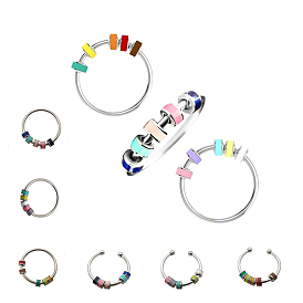 304 эмалированный диск из нержавеющей стали с регулируемыми открытыми кольцами, снять беспокойство манжеты кольца, цвет нержавеющей стали