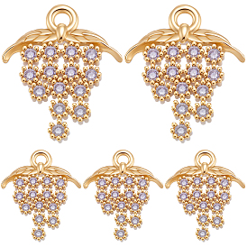 16 кулоны из латуни с микрочастицами и кубическим цирконием., виноградные чары