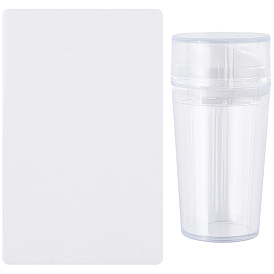 Пластиковый скребок для штамповки ногтей с колпачком, штамп для кончика ногтя