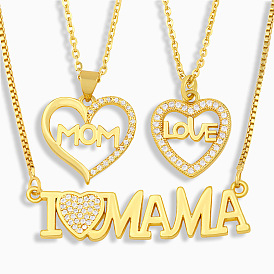 Mama Letter Pendant Necklace - Mother's Day Gift for Her