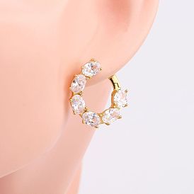 925 Silver Oval Earrings with Exquisite Gemstone - Elegant, Unique, and Stylish.