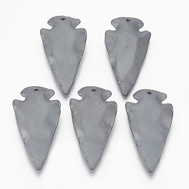 Non-magnetic Synthetic Hematite Pendants, Matte Style, Arrows