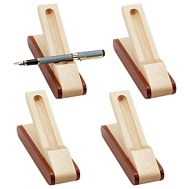 4Pcs Rectangle Wooden Business Gift Pen Cases