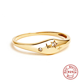 Zodiac Cross Ring with Cubic Zirconia Stones - Perfect for Everyday Wear and Birthdays!