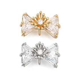 Латунь прокладывает кубические циркониевые прелести, без кадмия, без никеля и без свинца, бантом