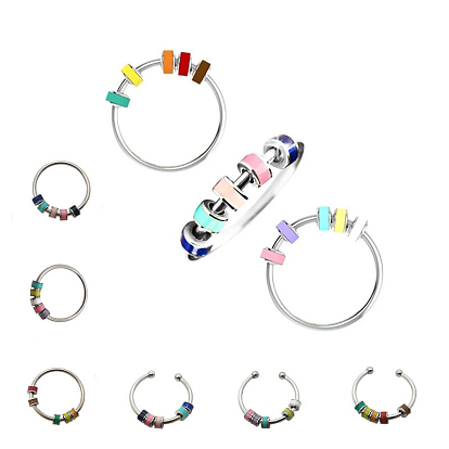 304 эмалированный диск из нержавеющей стали с регулируемыми открытыми кольцами, снять беспокойство манжеты кольца, цвет нержавеющей стали