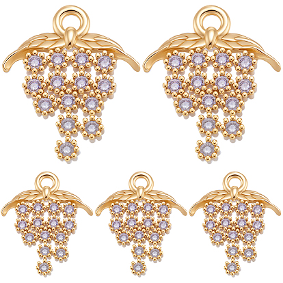 16 кулоны из латуни с микрочастицами и кубическим цирконием., виноградные чары