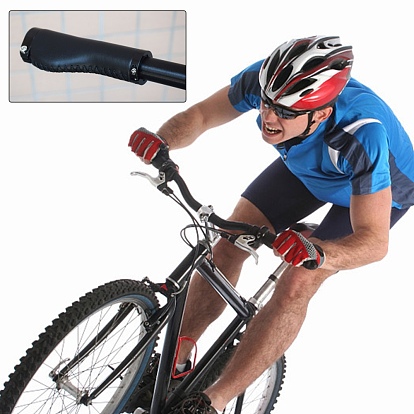MTB Road Cycling Bicycle Handlebar Cover Grips, PU Leather Bike Accessories, Handle Grip Lock Bar