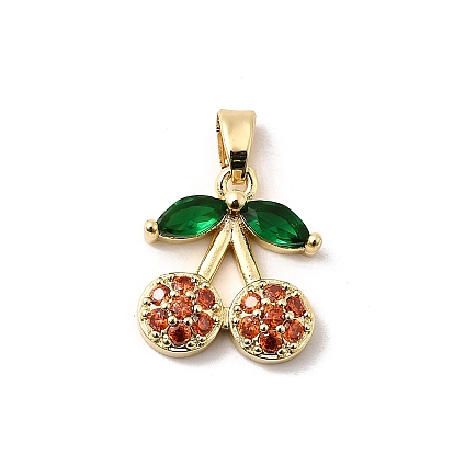 Латунные микро проложить кубического циркония подвески, вишня